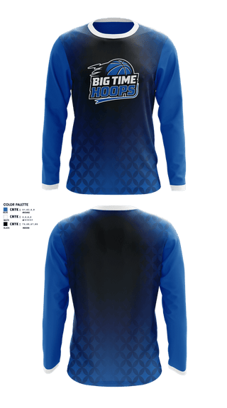 Long Sleeve Performance Shirt, Big Time Hoops, Men's Basketball, Teamtime, Team time, sublimation, custom sports apparel, team uniforms, spirit wear, spiritwear, sports uniforms, custom shirts, team store, custom team store, fundraiser sports, apparel fundraiser