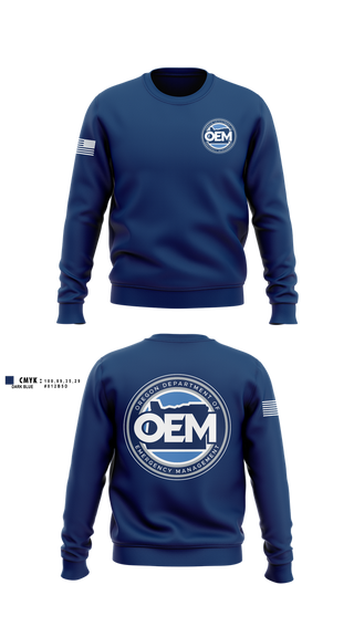 Crew Neck Sweatshirt, Oregon Emergency Management, Police, Teamtime, Team time, sublimation, custom sports apparel, team uniforms, spirit wear, spiritwear, sports uniforms, custom shirts, team store, custom team store, fundraiser sports, apparel fundraiser