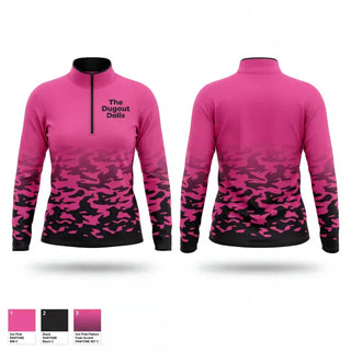 Quarter Zip Jacket, The Dugout Dolls, Softball, Teamtime, Team time, sublimation, custom sports apparel, team uniforms, spirit wear, spiritwear, sports uniforms, custom shirts, team store, custom team store, fundraiser sports, apparel fundraiser