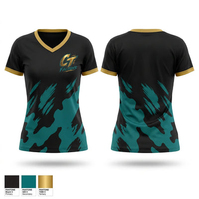 Ct falcons Women's Short Sleeve V-neck Shirt - 1
