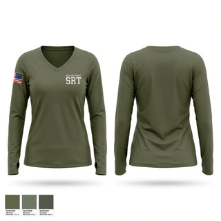 Womens Long Sleeve Vneck Shirt, Richland County SRT, Police, Teamtime, Team time, sublimation, custom sports apparel, team uniforms, spirit wear, spiritwear, sports uniforms, custom shirts, team store, custom team store, fundraiser sports, apparel fundraiser
