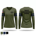 Special Investigations Division 78857016 Women's Long Sleeve V-neck Shirt - 1