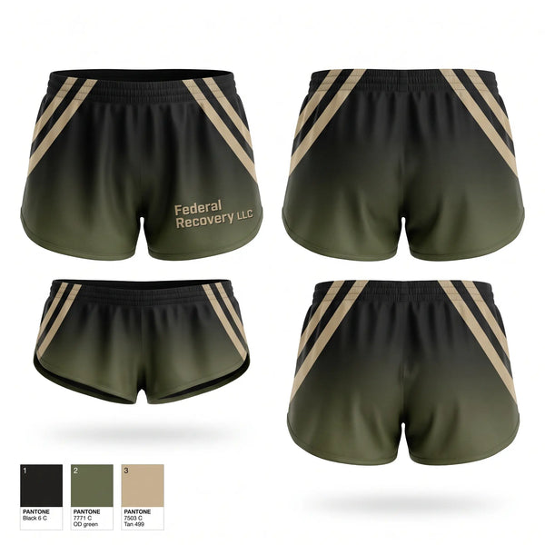 Womens Shorts, Federal Recovery LLC, Marines, Teamtime, Team time, sublimation, custom sports apparel, team uniforms, spirit wear, spiritwear, sports uniforms, custom shirts, team store, custom team store, fundraiser sports, apparel fundraiser