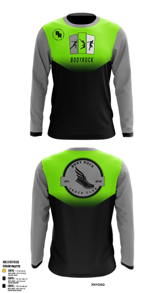 Long Sleeve Performance Shirt, Body Rock Track Club, Track & Field, Teamtime, Team time, sublimation, custom sports apparel, team uniforms, spirit wear, spiritwear, sports uniforms, custom shirts, team store, custom team store, fundraiser sports, apparel fundraiser