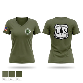 Womens Short Sleeve Vneck Shirt, Forestry, Fire Department, Teamtime, Team time, sublimation, custom sports apparel, team uniforms, spirit wear, spiritwear, sports uniforms, custom shirts, team store, custom team store, fundraiser sports, apparel fundraiser