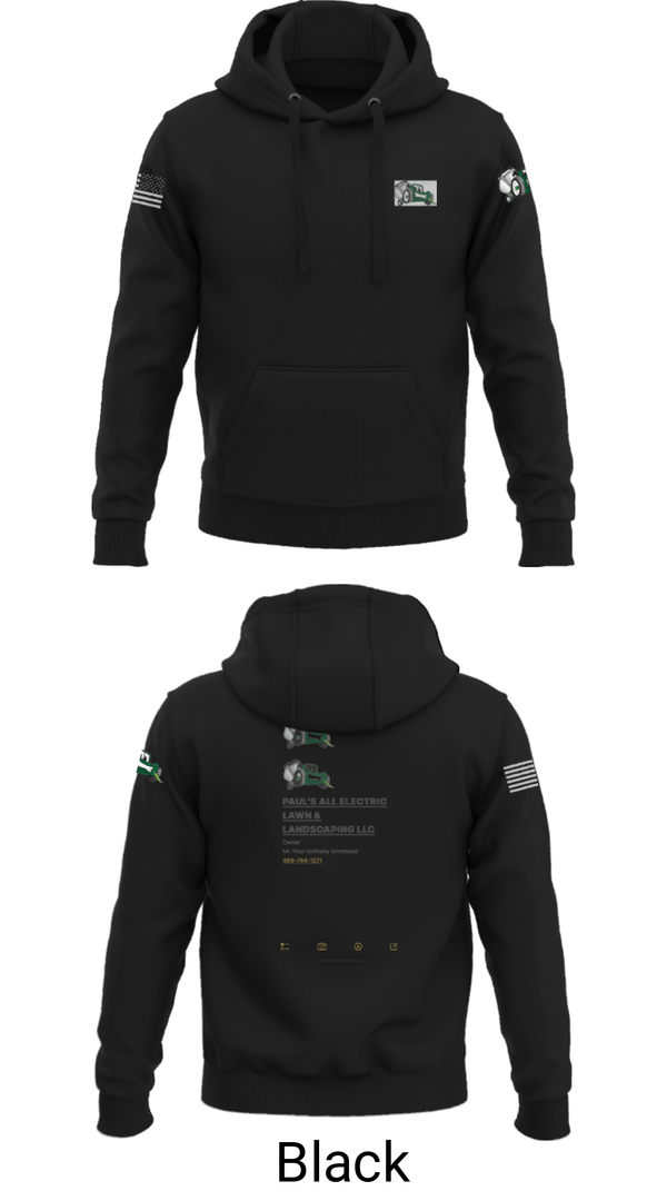 Hoodie, PAUL’S ALL ELECTRIC LAWN & LANDSCAPING, , Teamtime, Team time, sublimation, custom sports apparel, team uniforms, spirit wear, spiritwear, sports uniforms, custom shirts, team store, custom team store, fundraiser sports, apparel fundraiser