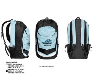 Gear Bag, Holy Family University Lacrosse, Women's Lacrosse, Teamtime, Team time, sublimation, custom sports apparel, team uniforms, spirit wear, spiritwear, sports uniforms, custom shirts, team store, custom team store, fundraiser sports, apparel fundraiser