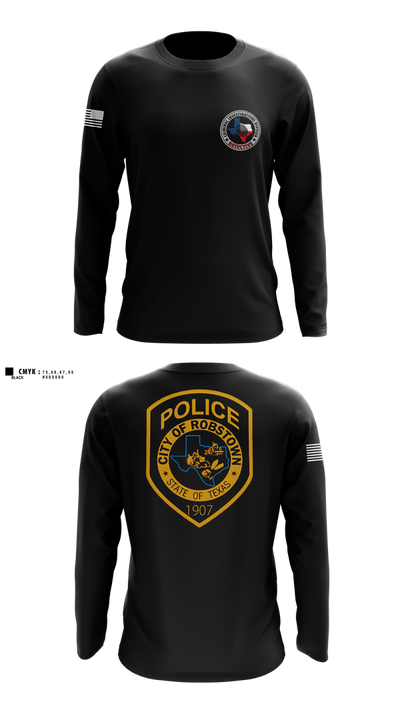 Robstown Police Department Long Sleeve Performance Shirt 100