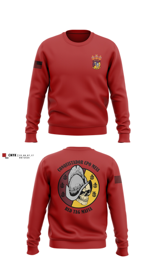 Crew Neck Sweatshirt, VR-57 CHIEFS MESS, Navy, Teamtime, Team time, sublimation, custom sports apparel, team uniforms, spirit wear, spiritwear, sports uniforms, custom shirts, team store, custom team store, fundraiser sports, apparel fundraiser