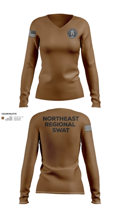 Swat 30841116 Women's Long Sleeve V-neck Shirt - 60