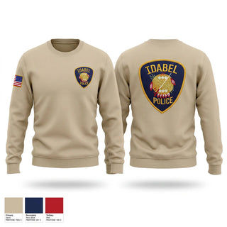 Crew Neck Sweatshirt, Idabel police, Police, Teamtime, Team time, sublimation, custom sports apparel, team uniforms, spirit wear, spiritwear, sports uniforms, custom shirts, team store, custom team store, fundraiser sports, apparel fundraiser
