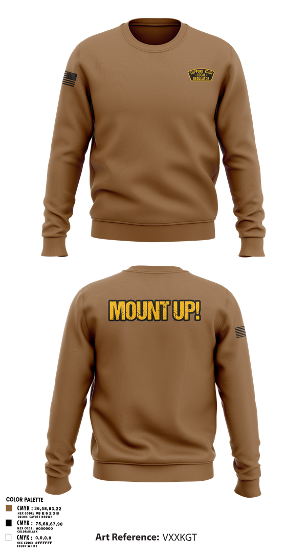 Crew Neck Sweatshirt, Regulators, Police, Teamtime, Team time, sublimation, custom sports apparel, team uniforms, spirit wear, spiritwear, sports uniforms, custom shirts, team store, custom team store, fundraiser sports, apparel fundraiser