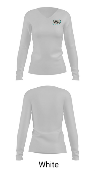 Womens Long Sleeve Vneck Shirt, Built2Ball, Women's Basketball, Teamtime, Team time, sublimation, custom sports apparel, team uniforms, spirit wear, spiritwear, sports uniforms, custom shirts, team store, custom team store, fundraiser sports, apparel fundraiser