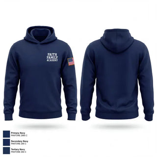 Hoodie, Faith Family Academy, Navy, Teamtime, Team time, sublimation, custom sports apparel, team uniforms, spirit wear, spiritwear, sports uniforms, custom shirts, team store, custom team store, fundraiser sports, apparel fundraiser