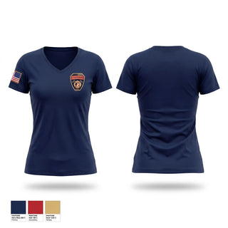 Womens Short Sleeve Vneck Shirt, White County Fire Service, Fire Department, Teamtime, Team time, sublimation, custom sports apparel, team uniforms, spirit wear, spiritwear, sports uniforms, custom shirts, team store, custom team store, fundraiser sports, apparel fundraiser