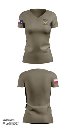 Womens Short Sleeve Vneck Shirt, 3BN/6BDE Cobras, Army, Teamtime, Team time, sublimation, custom sports apparel, team uniforms, spirit wear, spiritwear, sports uniforms, custom shirts, team store, custom team store, fundraiser sports, apparel fundraiser