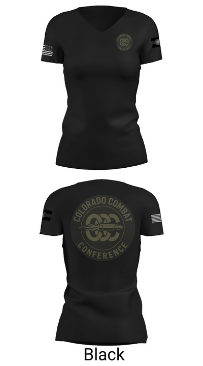 Colorado Combat Conference 90728248 Women's Short Sleeve V-neck Shirt - 27