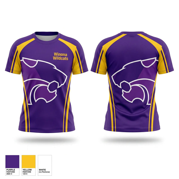 Soft Poly Tee Cotton Like Feel, Winona Wildcats, Baseball, Teamtime, Team time, sublimation, custom sports apparel, team uniforms, spirit wear, spiritwear, sports uniforms, custom shirts, team store, custom team store, fundraiser sports, apparel fundraiser