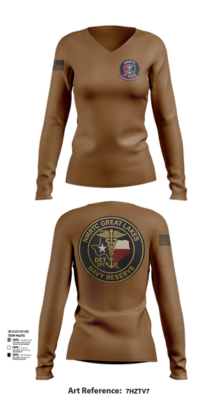 Womens Long Sleeve Vneck Shirt, NMRTC El Paso, , Teamtime, Team time, sublimation, custom sports apparel, team uniforms, spirit wear, spiritwear, sports uniforms, custom shirts, team store, custom team store, fundraiser sports, apparel fundraiser