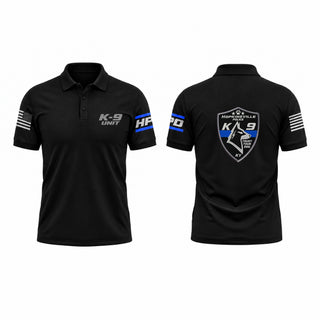 Short Sleeve Performance Polo, HPD K9, Police, Teamtime, Team time, sublimation, custom sports apparel, team uniforms, spirit wear, spiritwear, sports uniforms, custom shirts, team store, custom team store, fundraiser sports, apparel fundraiser