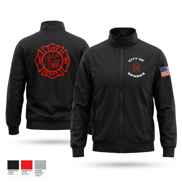 Windbreaker, Sparks Fire Department, Fire Department, Teamtime, Team time, sublimation, custom sports apparel, team uniforms, spirit wear, spiritwear, sports uniforms, custom shirts, team store, custom team store, fundraiser sports, apparel fundraiser