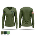 TEN42 POLICE SERVICES Women's Long Sleeve V-neck Shirt - 1