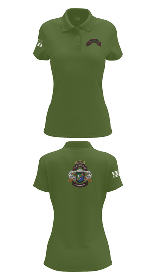 Womens Short Sleeve Performance Polo, 1/75 Ranger Battalion, Army, Teamtime, Team time, sublimation, custom sports apparel, team uniforms, spirit wear, spiritwear, sports uniforms, custom shirts, team store, custom team store, fundraiser sports, apparel fundraiser