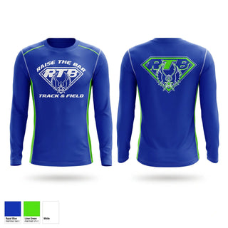 Long Sleeve Performance Shirt, Raise the Bar Track & Field, Track & Field, Teamtime, Team time, sublimation, custom sports apparel, team uniforms, spirit wear, spiritwear, sports uniforms, custom shirts, team store, custom team store, fundraiser sports, apparel fundraiser