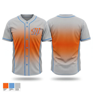 Full Button Baseball Jersey, Milltown Boys, Baseball, Teamtime, Team time, sublimation, custom sports apparel, team uniforms, spirit wear, spiritwear, sports uniforms, custom shirts, team store, custom team store, fundraiser sports, apparel fundraiser