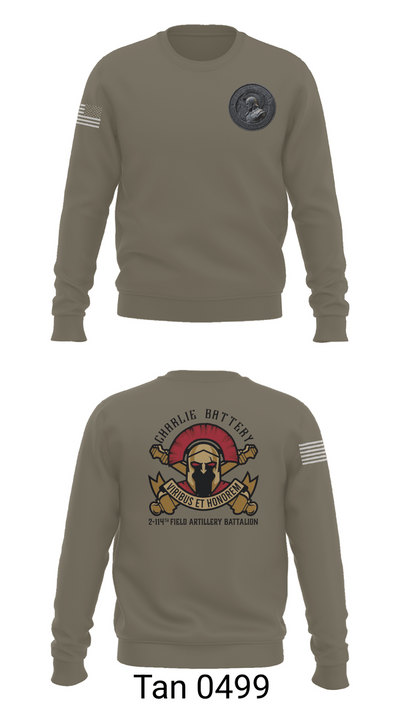 Charlie Battery 2-114th FA 47332730 Crew Neck Sweatshirt - 62