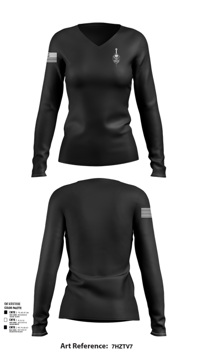 Southern Field Office (CID) 95440837 Women's Long Sleeve V-neck Shirt - 101