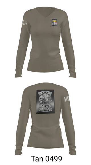 Womens Long Sleeve Vneck Shirt, 307th SMC, National Guard, Teamtime, Team time, sublimation, custom sports apparel, team uniforms, spirit wear, spiritwear, sports uniforms, custom shirts, team store, custom team store, fundraiser sports, apparel fundraiser