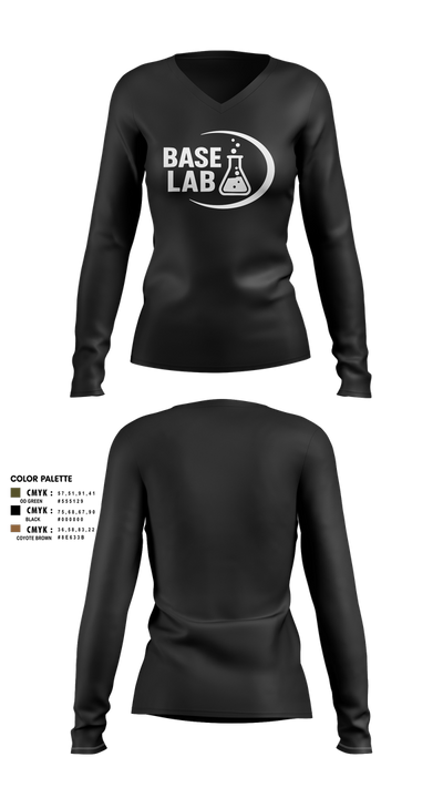 BaseLab 57436609 Women's Long Sleeve V-neck Shirt - 2