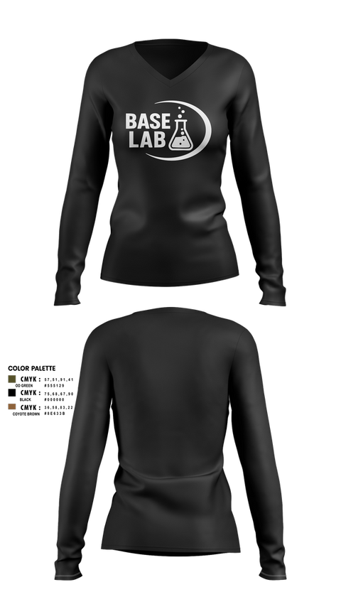 Womens Long Sleeve Vneck Shirt, BaseLab, , Teamtime, Team time, sublimation, custom sports apparel, team uniforms, spirit wear, spiritwear, sports uniforms, custom shirts, team store, custom team store, fundraiser sports, apparel fundraiser