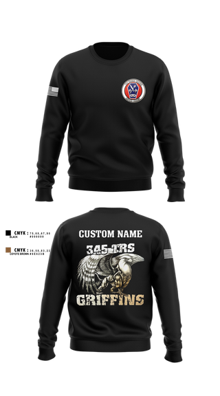 Crew Neck Sweatshirt, 345th TRS, , Teamtime, Team time, sublimation, custom sports apparel, team uniforms, spirit wear, spiritwear, sports uniforms, custom shirts, team store, custom team store, fundraiser sports, apparel fundraiser
