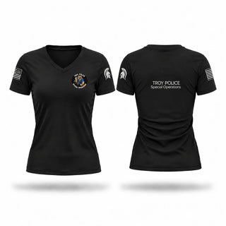 Womens Short Sleeve Vneck Shirt, Troy Police Special Operations, Police, Teamtime, Team time, sublimation, custom sports apparel, team uniforms, spirit wear, spiritwear, sports uniforms, custom shirts, team store, custom team store, fundraiser sports, apparel fundraiser