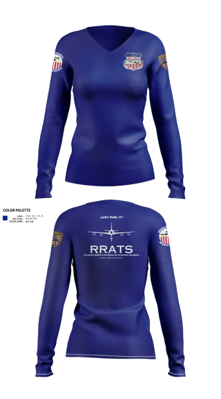 Womens Long Sleeve Vneck Shirt, 336 Air Refueling Sq, , Teamtime, Team time, sublimation, custom sports apparel, team uniforms, spirit wear, spiritwear, sports uniforms, custom shirts, team store, custom team store, fundraiser sports, apparel fundraiser