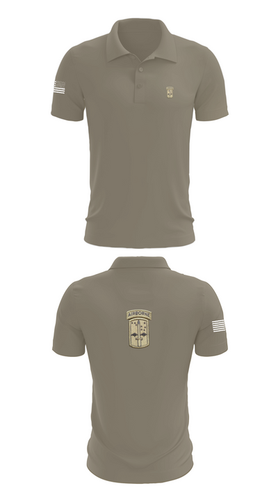 C co 4/327th INF BN 89497765 Short Sleeve Performance Polo - 67
