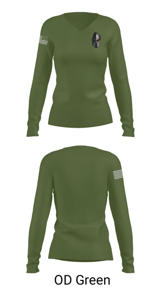 Women's Long Sleeve Vneck Shirt, , Army, Teamtime, Team time, sublimation, custom sports apparel, team uniforms, spirit wear, spiritwear, sports uniforms, custom shirts, team store, custom team store, fundraiser sports, apparel fundraiser