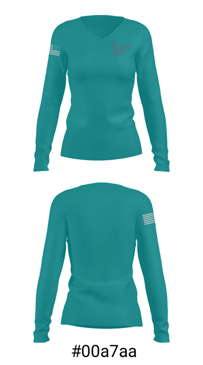 Justice High Charter School 50282308 Women's Long Sleeve V-neck Shirt - 20