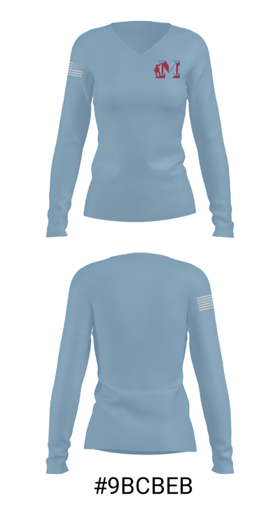 Monterey High School Wrestling 19029463 Women's Long Sleeve V-neck Shirt - 20