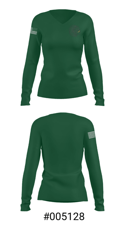 Satanta Junior High School 30254138 Women's Long Sleeve V-neck Shirt - 20