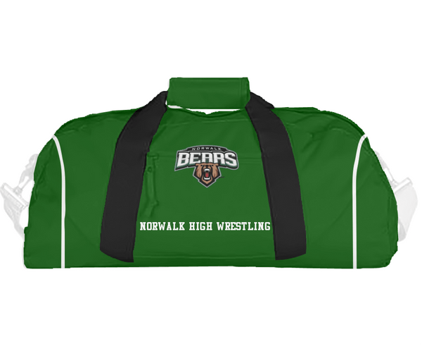 Duffle Bag, Norwalk High Wrestling, Wrestling, Teamtime, Team time, sublimation, custom sports apparel, team uniforms, spirit wear, spiritwear, sports uniforms, custom shirts, team store, custom team store, fundraiser sports, apparel fundraiser
