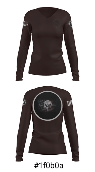 Women's Long Sleeve Vneck Shirt, , Marines, Teamtime, Team time, sublimation, custom sports apparel, team uniforms, spirit wear, spiritwear, sports uniforms, custom shirts, team store, custom team store, fundraiser sports, apparel fundraiser