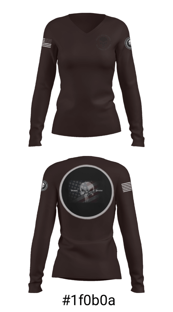 Women's Long Sleeve Vneck Shirt, , Marines, Teamtime, Team time, sublimation, custom sports apparel, team uniforms, spirit wear, spiritwear, sports uniforms, custom shirts, team store, custom team store, fundraiser sports, apparel fundraiser
