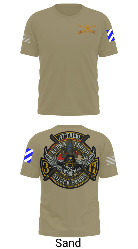 Short Sleeve Performance Shirt, A/3-17 ACS, Army, Teamtime, Team time, sublimation, custom sports apparel, team uniforms, spirit wear, spiritwear, sports uniforms, custom shirts, team store, custom team store, fundraiser sports, apparel fundraiser