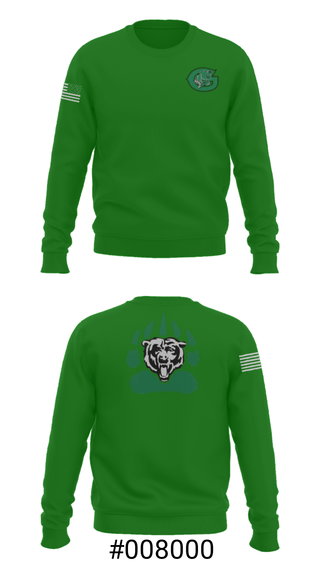 Crew Neck Sweatshirt, Gold-Burg High School Basketball, Women's Basketball, Teamtime, Team time, sublimation, custom sports apparel, team uniforms, spirit wear, spiritwear, sports uniforms, custom shirts, team store, custom team store, fundraiser sports, apparel fundraiser