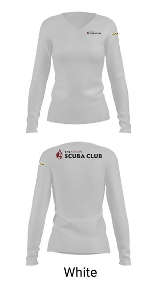 Women's Long Sleeve Vneck Shirt, The Kyalami Scuba Club, , Teamtime, Team time, sublimation, custom sports apparel, team uniforms, spirit wear, spiritwear, sports uniforms, custom shirts, team store, custom team store, fundraiser sports, apparel fundraiser