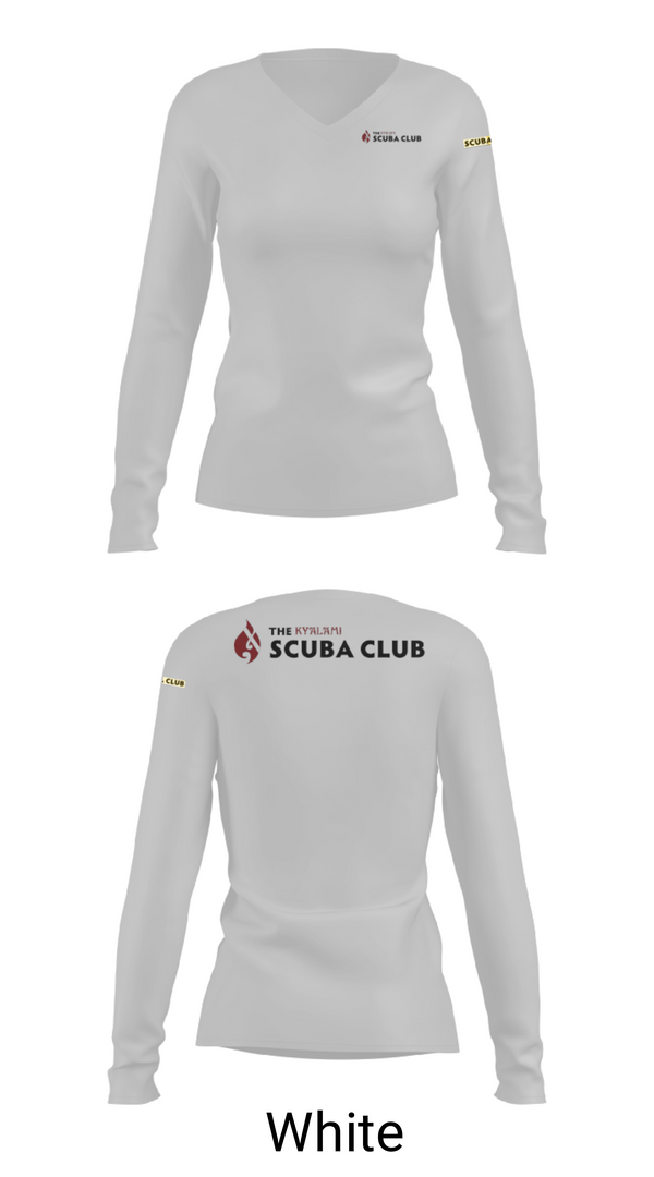Women's Long Sleeve Vneck Shirt, The Kyalami Scuba Club, , Teamtime, Team time, sublimation, custom sports apparel, team uniforms, spirit wear, spiritwear, sports uniforms, custom shirts, team store, custom team store, fundraiser sports, apparel fundraiser