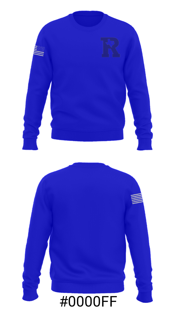 Crew Neck Sweatshirt, Rice Intermediate/Middle School, Spirit Store, Teamtime, Team time, sublimation, custom sports apparel, team uniforms, spirit wear, spiritwear, sports uniforms, custom shirts, team store, custom team store, fundraiser sports, apparel fundraiser